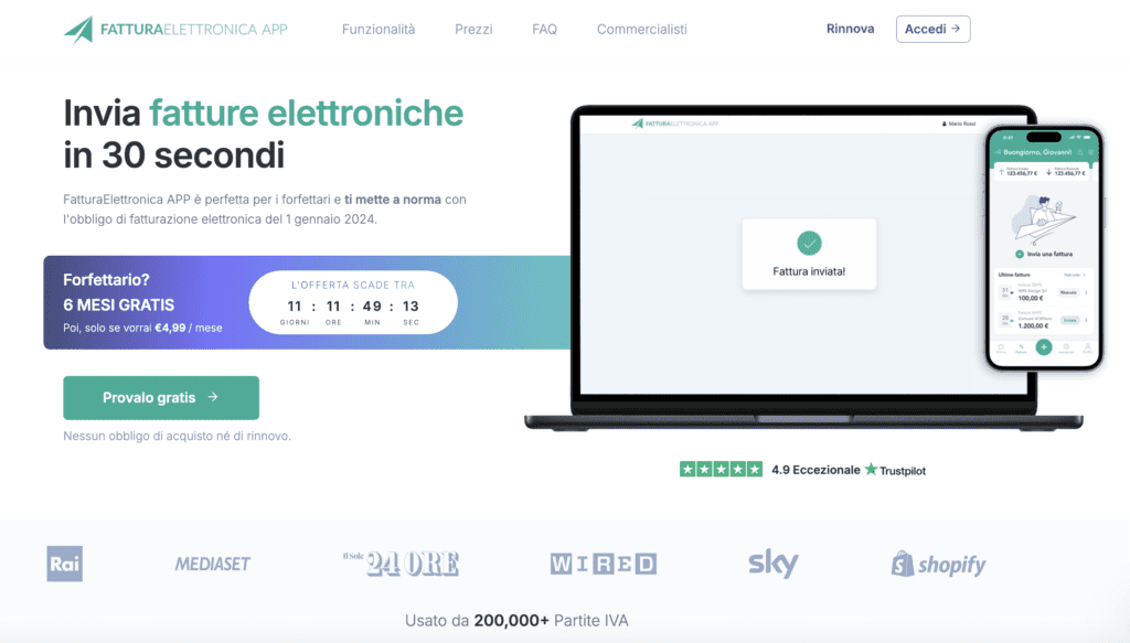 Fatturazione Elettronica: I 24+ Migliori Programmi, App e Software Del 2025 (Gratuiti e a Pagamento) 8 FatturaElettronica APP